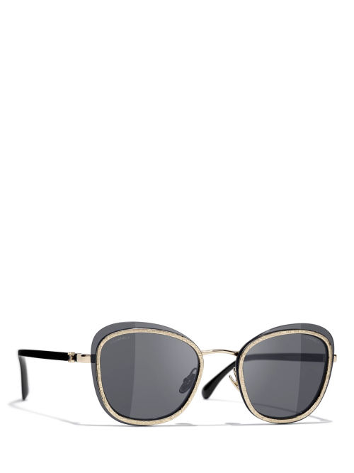CHANEL Oval Sunglasses CH5414 Black/Beige, Compare