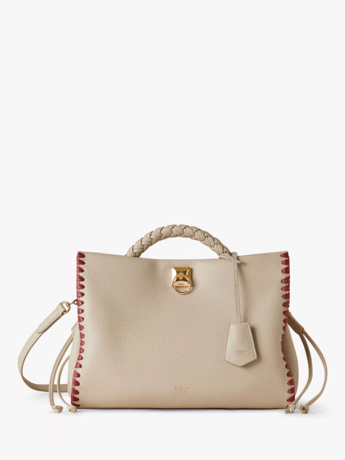 Mulberry Small Darley Classic Grain Leather Satchel Bag, Oak at John Lewis  & Partners