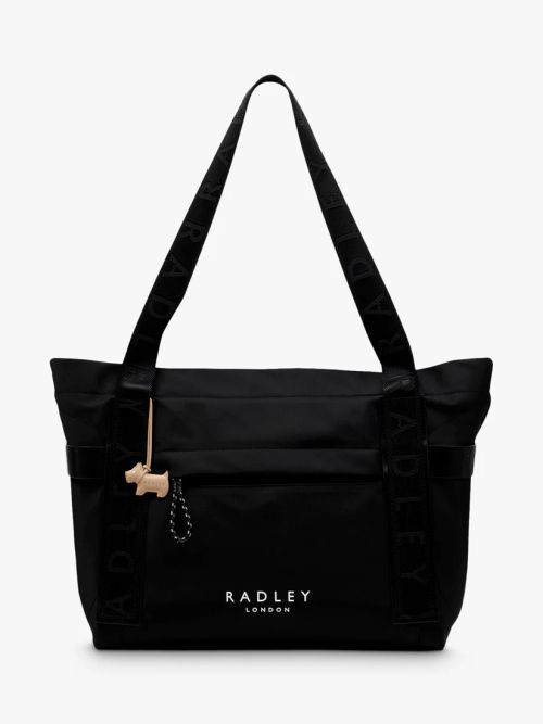 Radley Dukes Place Leather Cross Body Bag, Black at John Lewis & Partners