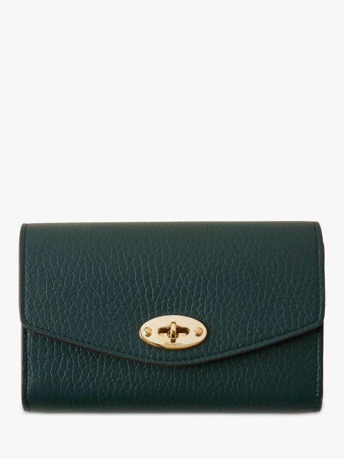 Mulberry Small Darley Heavy Grain Leather Cross Body Bag, Mulberry Green at  John Lewis & Partners