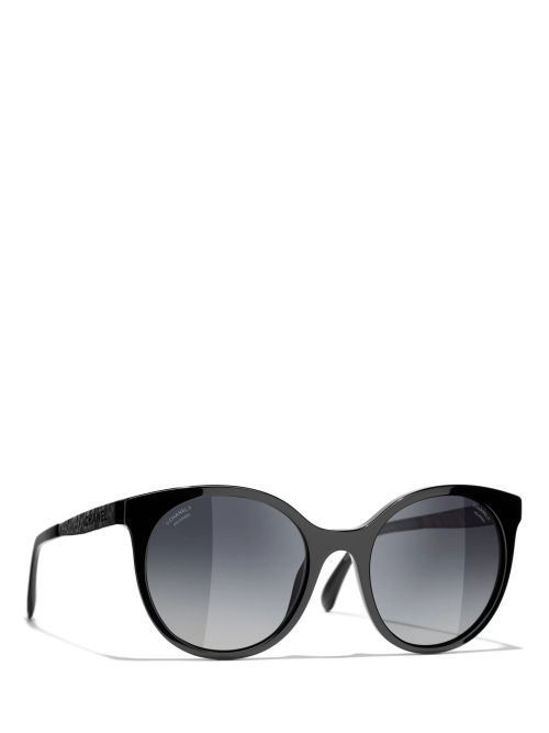 CHANEL Oval Sunglasses CH5440 Black/Grey Gradient, Compare