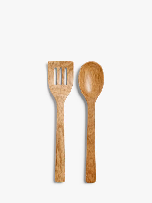 John Lewis Oak Salad Servers