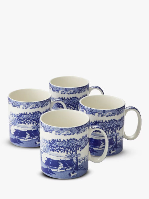 Spode Blue Italian Mugs, Set...