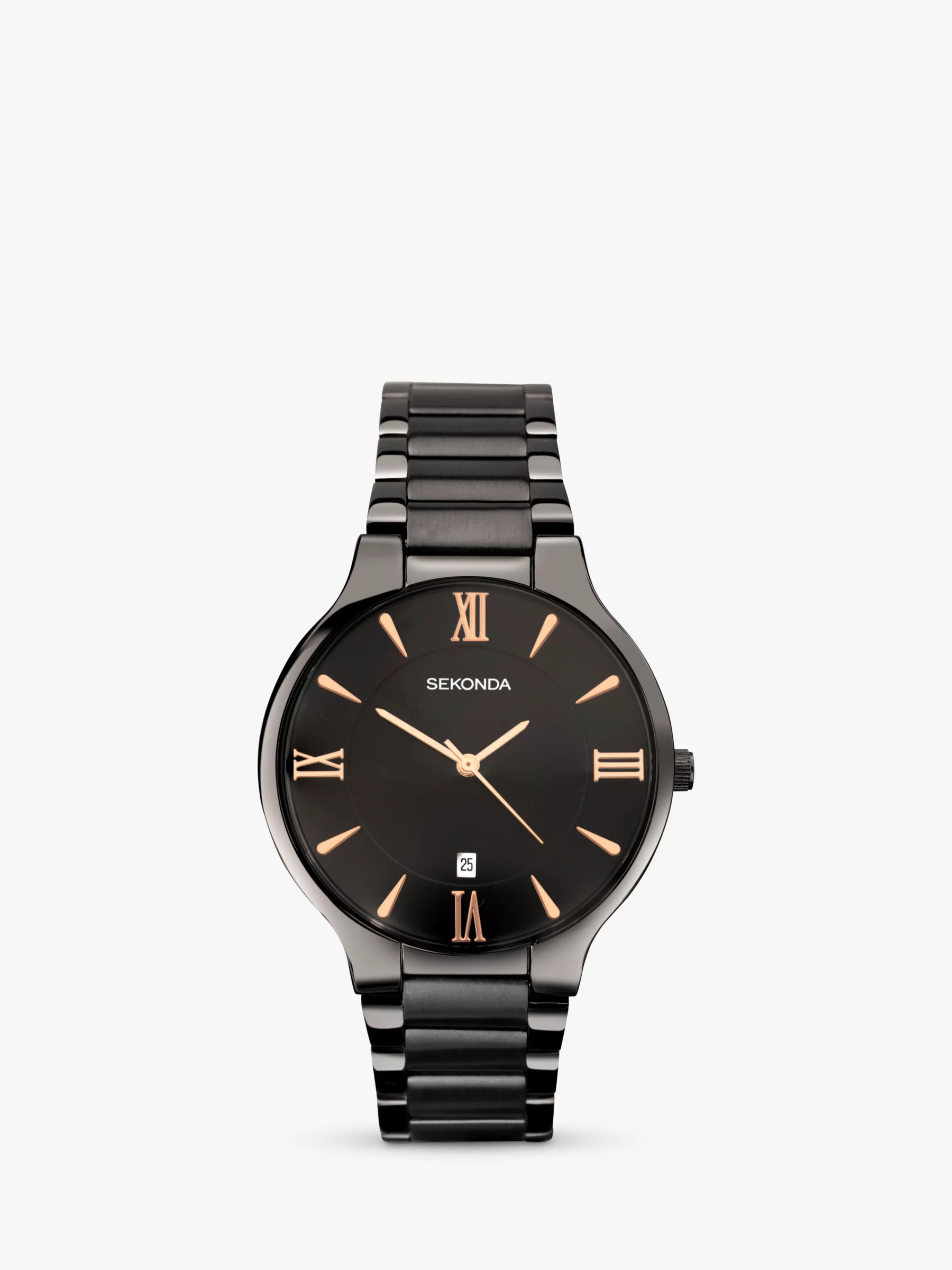 Sekonda black store strap watch