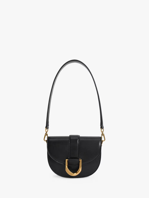 Strathberry Box Crescent Suede Shoulder Bag at John Lewis & Partners