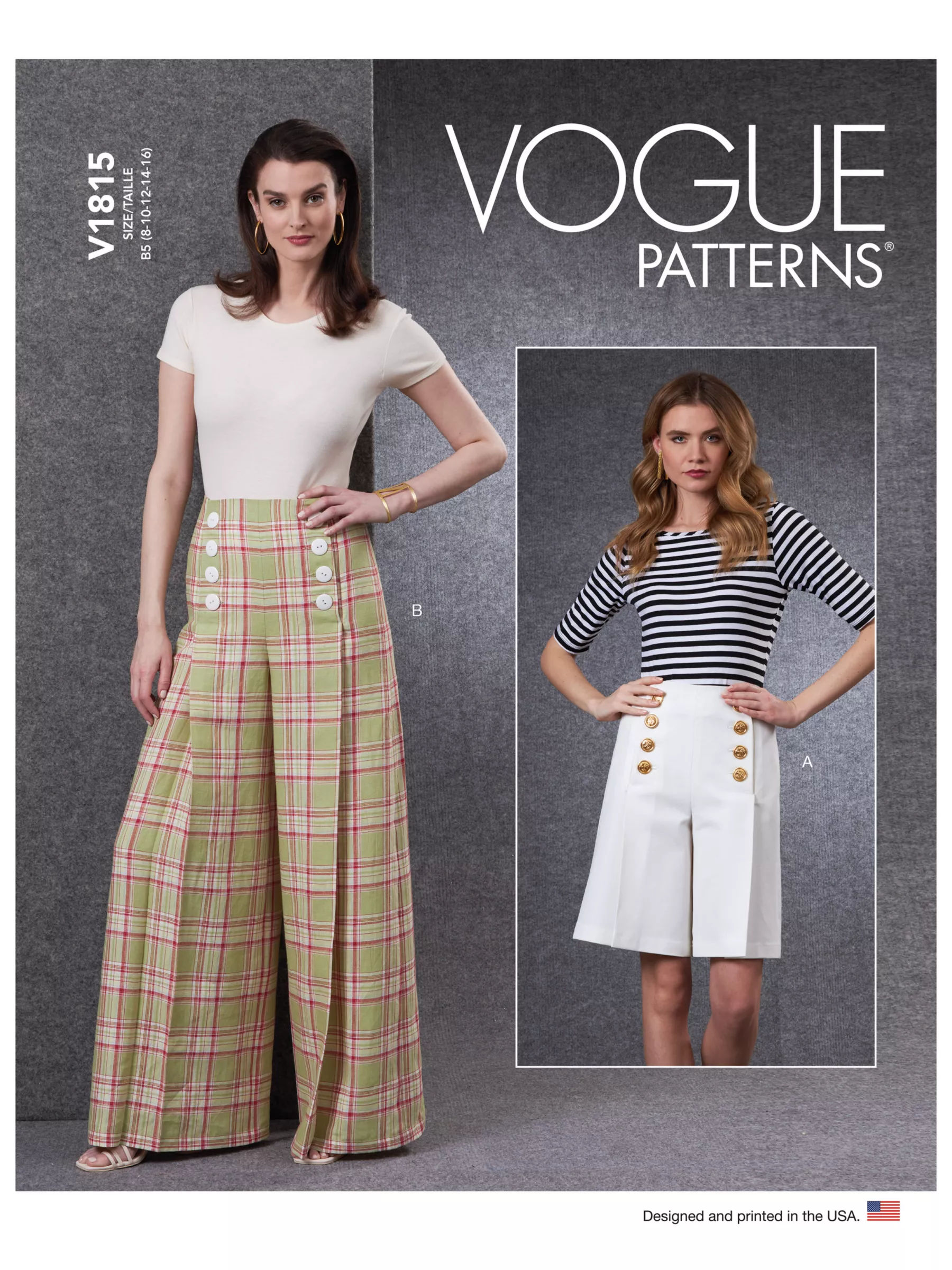 Vogue Pattern 1828 Misses' and Misses' Petite Track Pants V1828 | The  Ribbon Rose