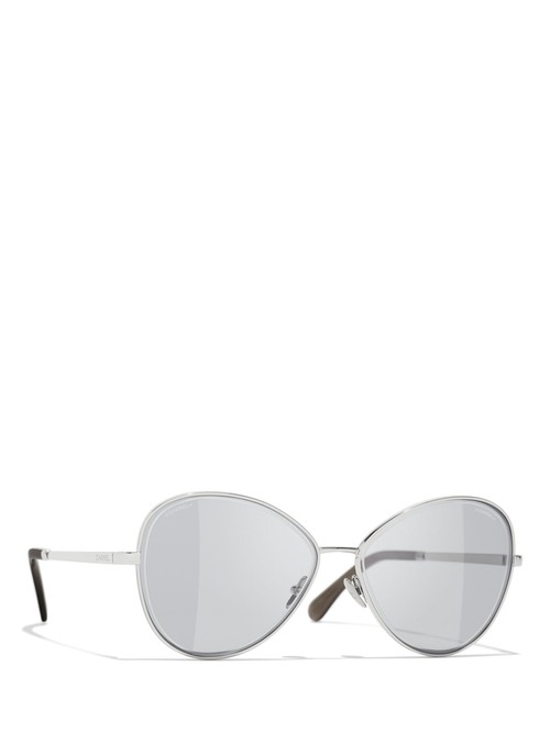 CHANEL CH5478 Women's Irregular Sunglasses, Blue/Grey, Compare