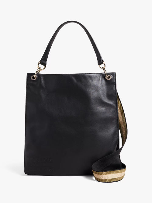 Ted Baker Croccon Large Icon Shopper Bag, Black at John Lewis