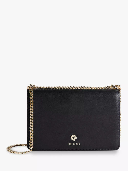 Ted Baker Jorjey Leather Chain Strap Cross Body Bag, Blue Dark at John  Lewis & Partners