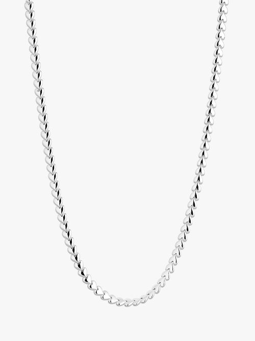 Simply Silver Heart Row Chain...