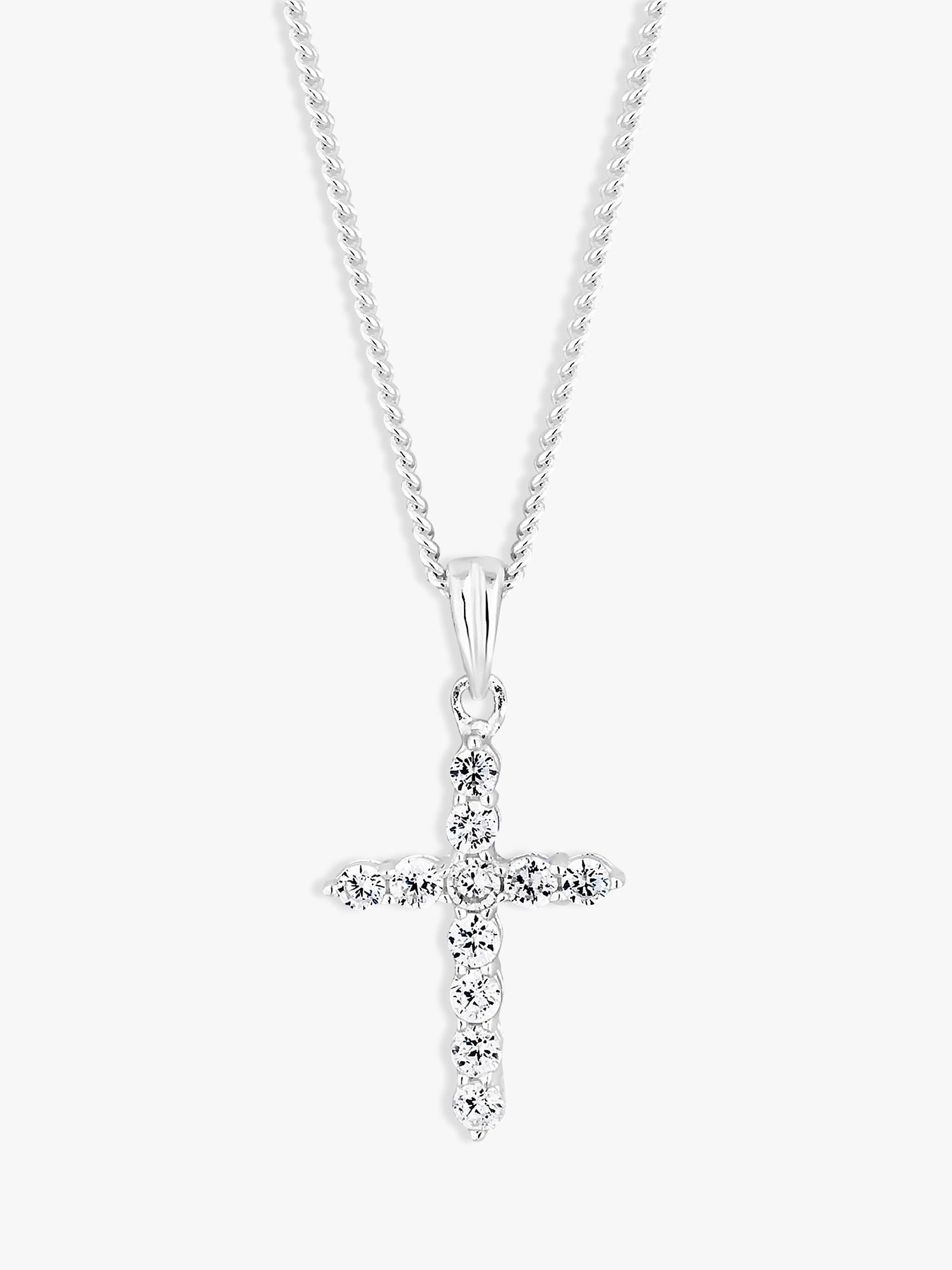 3 Cubic Zirconia Cross Pendant 925 Sterling Silver - Yellow Tone, Simulated  CZ | Cubic zirconia pendant, Silver diamond necklace, 925 sterling silver