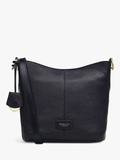 Radley Dukes Place Leather Cross Body Bag, Black at John Lewis & Partners