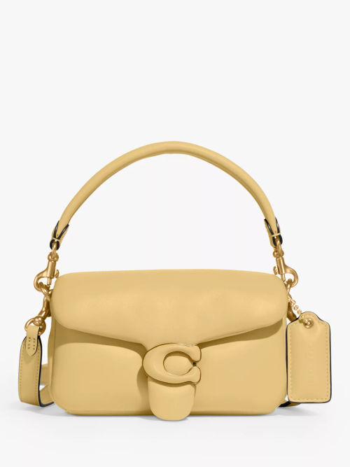 Coach Cary Leather Cross Body Bag, Black/Gold at John Lewis & Partners