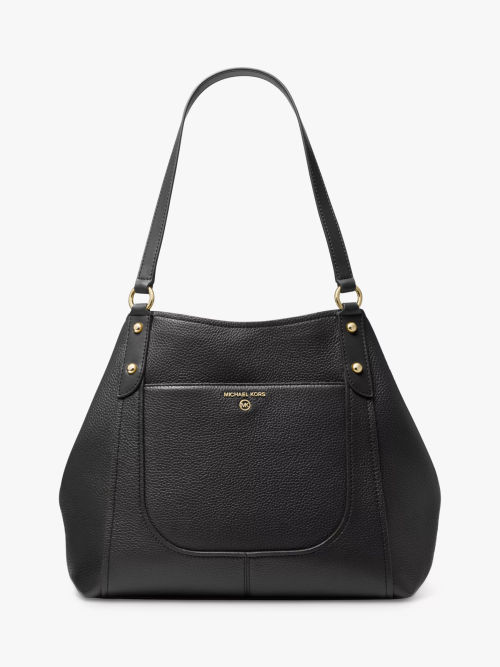 Michael Kors Eliza Leather Tote Bag, Black at John Lewis & Partners