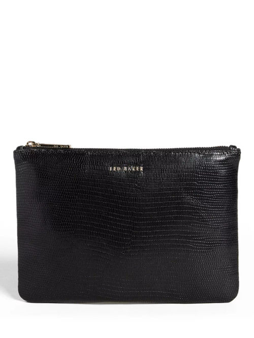 Ted Baker Reptcon Croc Detail Small Icon Shopper Bag, Black at John Lewis &  Partners