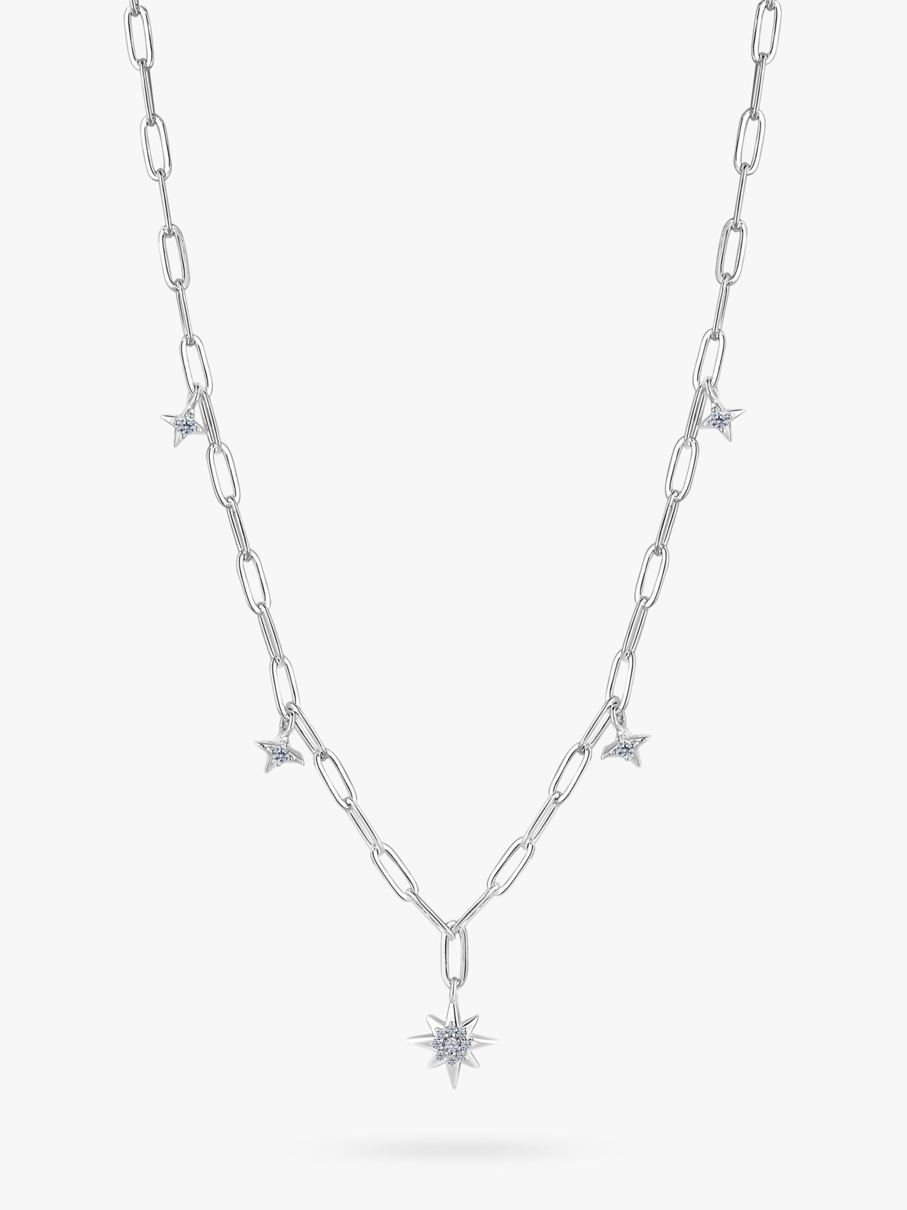 Dower & Hall Sterling Silver Infinity Pendant Necklace, Silver at John Lewis  & Partners