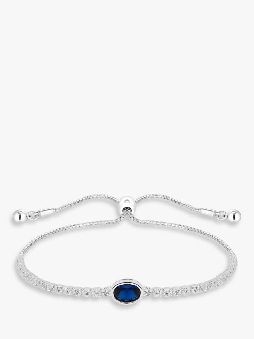 Simply Silver Open Heart Toggle Bracelet, Silver at John Lewis