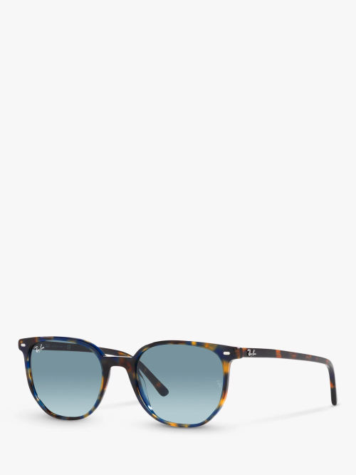 Ray-Ban RB2197 Unisex Elliot Sunglasses, Yellow Havana/Blue Gradient