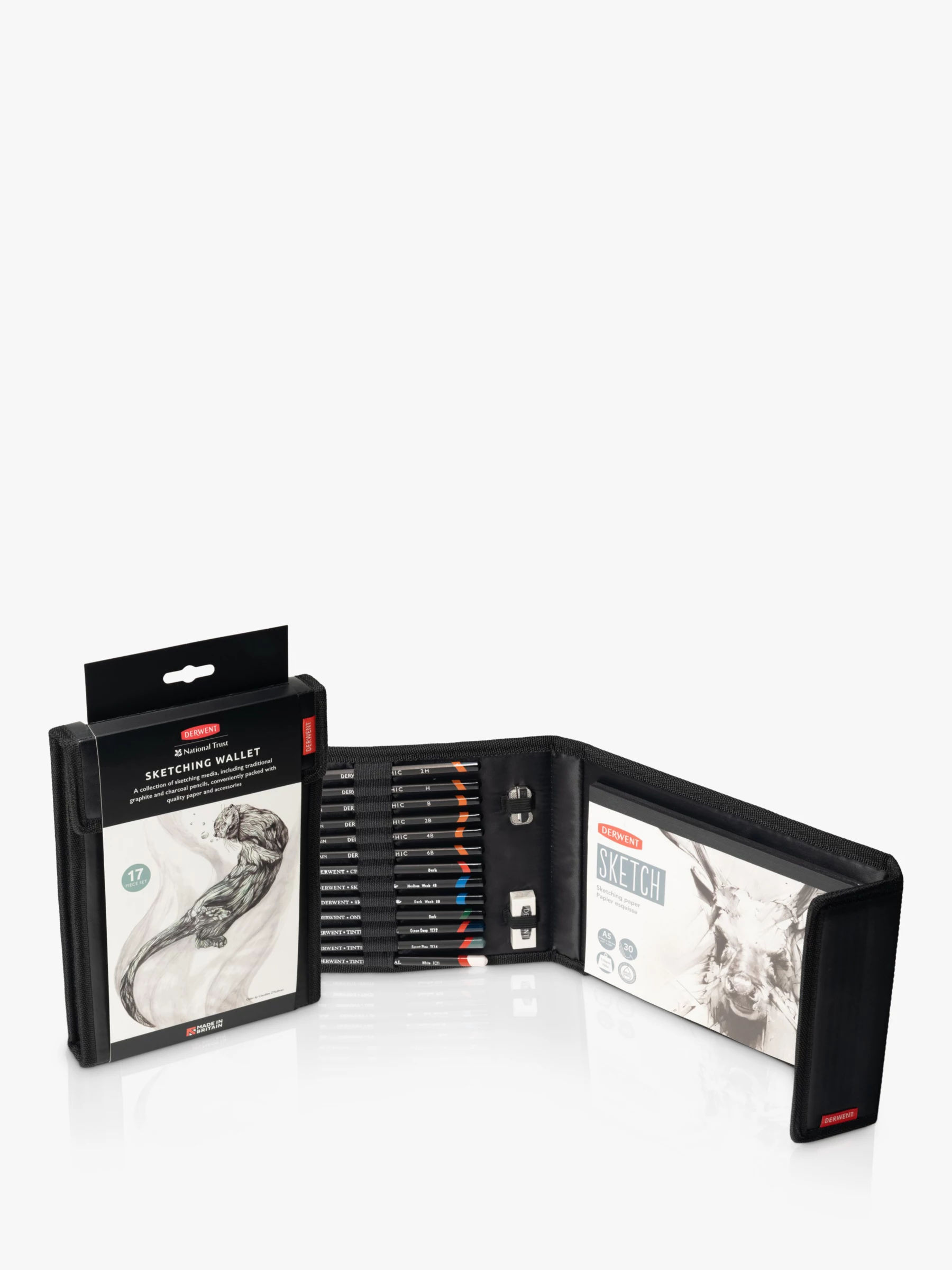 Buy Derwent Sketching Wallet - 17 Piece Set Graphite/Charcoal 2300218  Online | Kogan.com