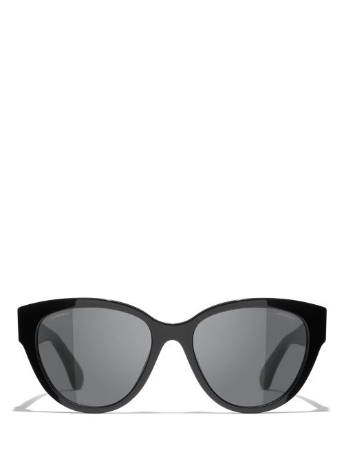 CHANEL Cat's Eye Sunglasses CH5438Q Black/Grey Gradient, Compare