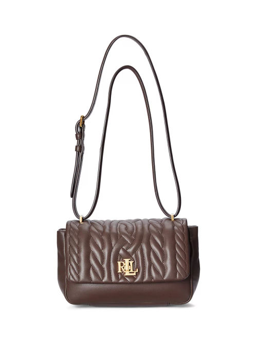 Lauren Ralph Lauren Leather Medium Tanner Crossbody Bag - Chestnut Brown