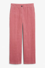 Wide leg corduroy trousers - Pink