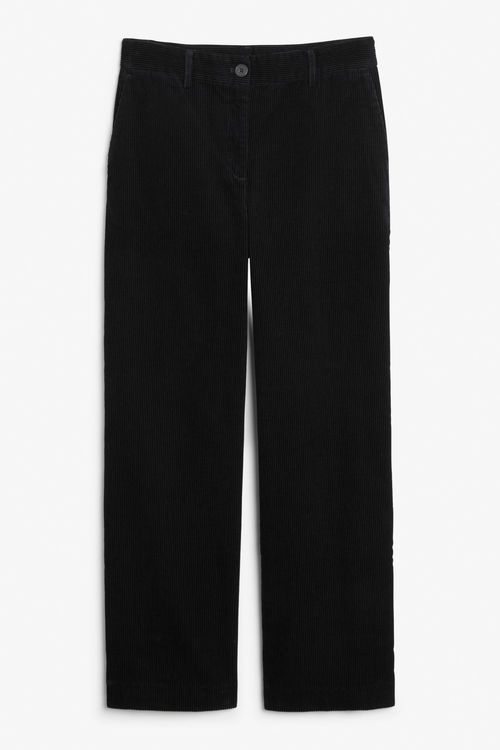 Wide leg corduroy trousers -...