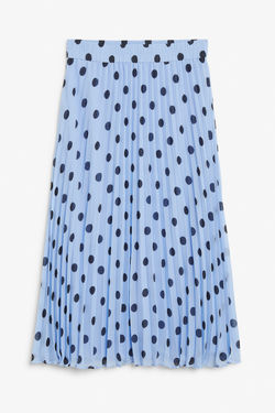 Pleated midi skirt - Blue