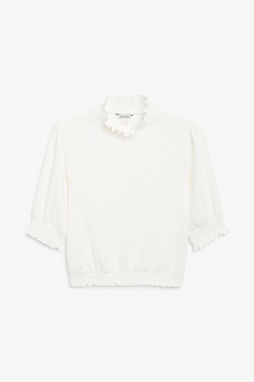 Puff sleeve blouse - White