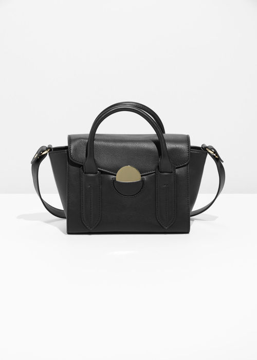 Circle Detail Leather Bag -...