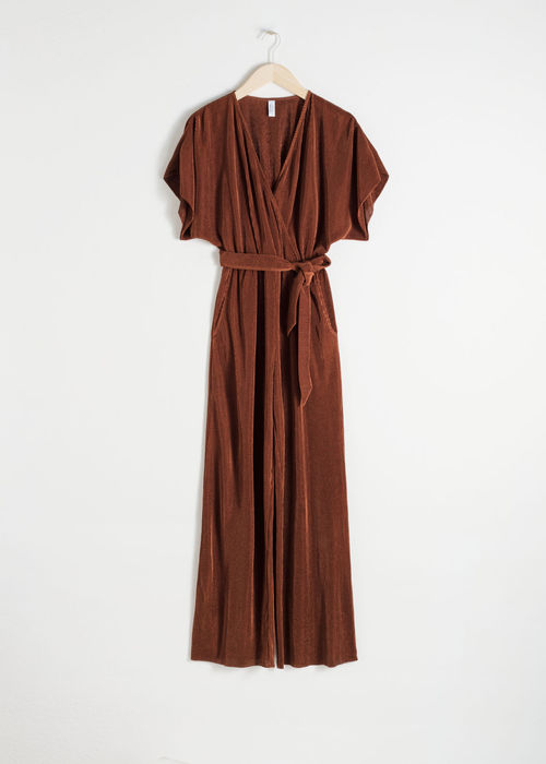 Plissé Pleated Wrap Jumpsuit...