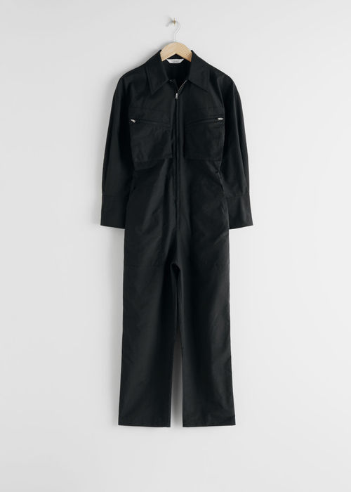 Cotton Blend Utility Jumpsuit...