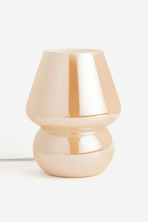 H & M - Glass table lamp -...