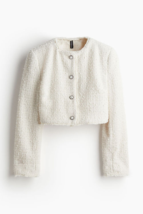 H & M - Cropped bouclé-weave...