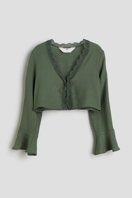 H & M - Tie-front blouse -...