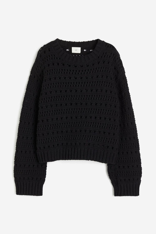 H & M - Hole-knit jumper -...