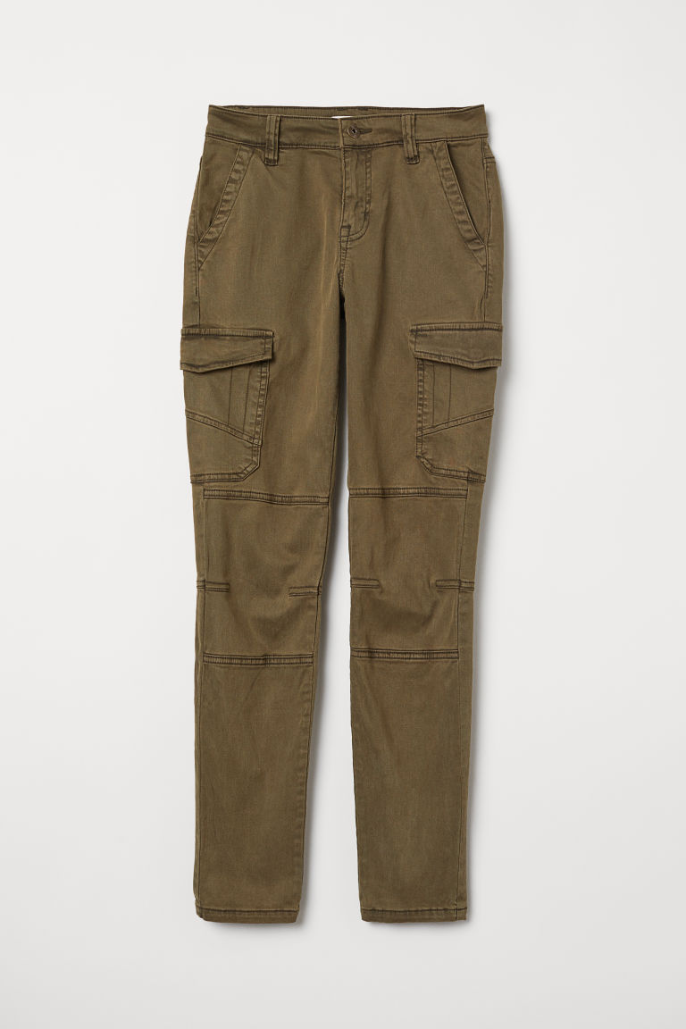 Relaxed Fit Cargo trousers - Grey - Men | H&M IN
