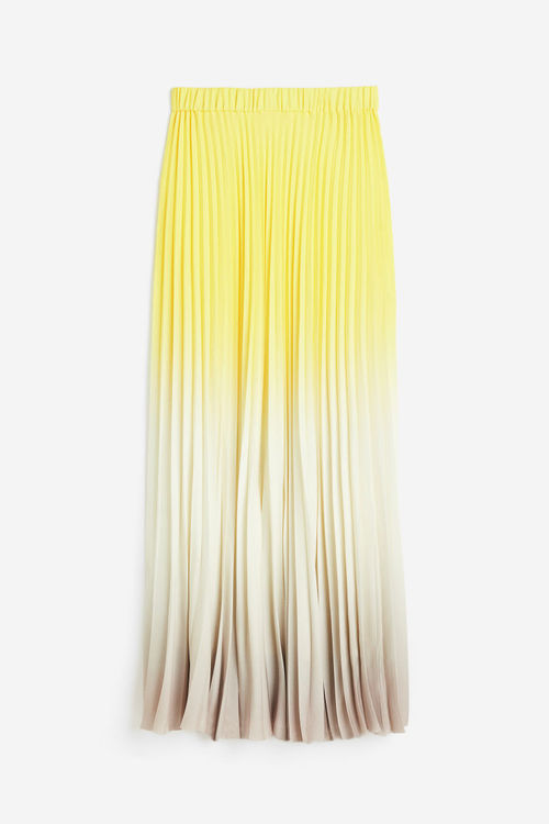 H & M - Long pleated skirt -...