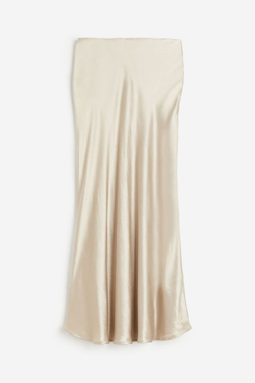 H & M - Satin maxi skirt -...