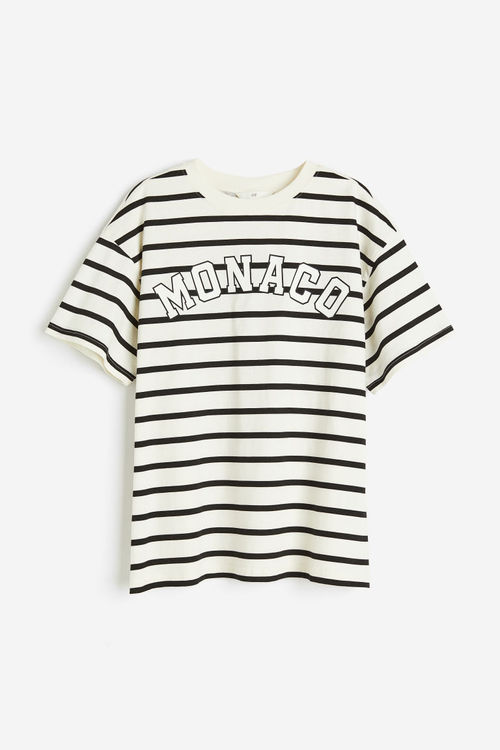 H & M - Printed T-shirt -...