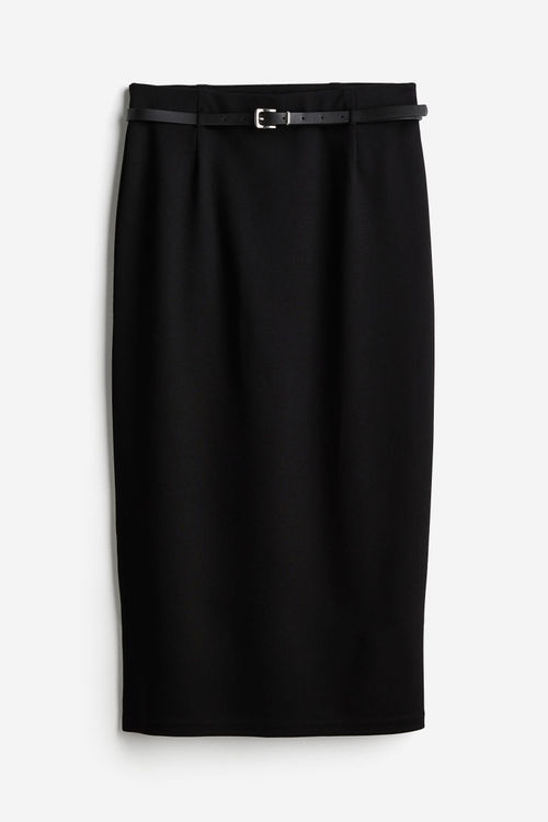 H & M - Belted pencil skirt -...