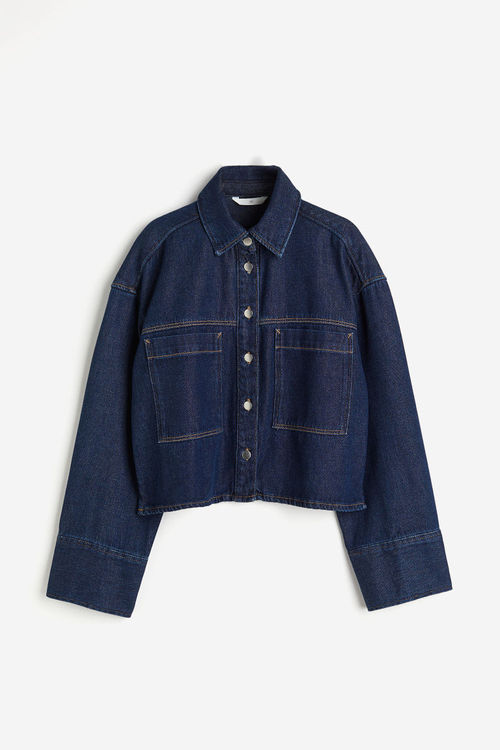 H & M - Short denim shirt -...