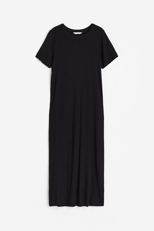 H & M - Ribbed jersey dress -...