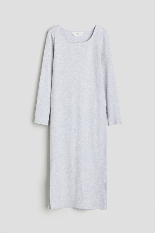 H & M - Ribbed midi dress -...