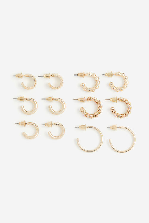 H & M - 6 pairs hoop earrings...