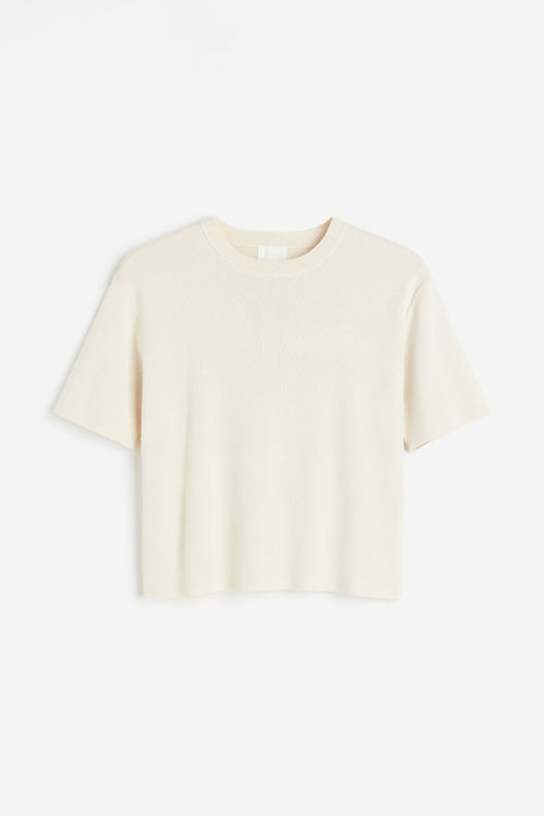 H & M - Fine-knit top - Beige