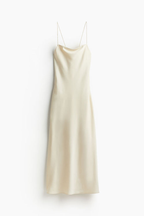 H & M - Open-back satin dress...