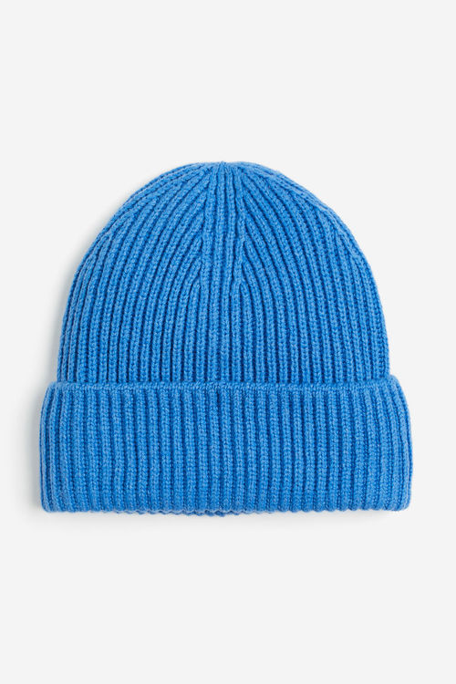 H & M - Rib-knit hat - Blue