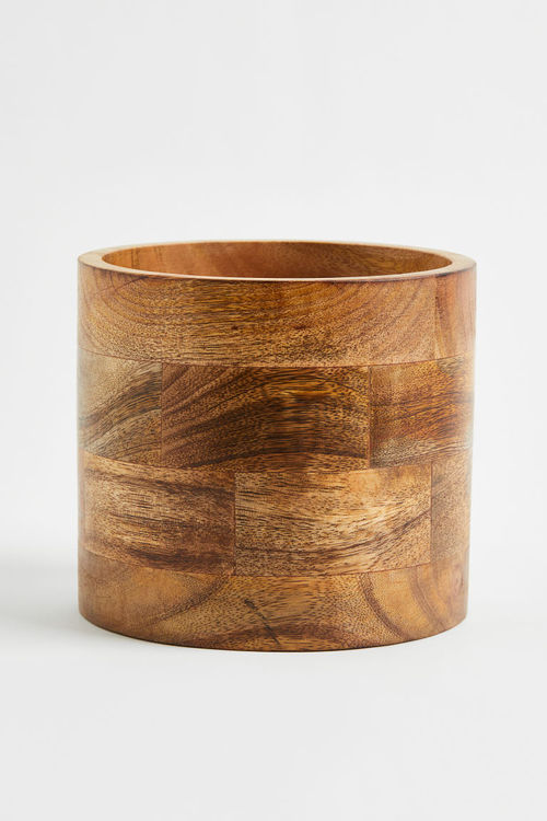 H & M - Wooden plant pot -...