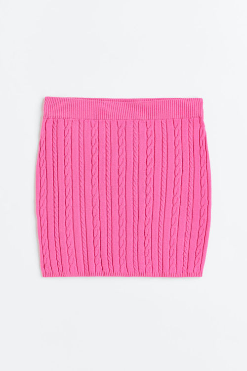 H & M - Cable-knit mini skirt...